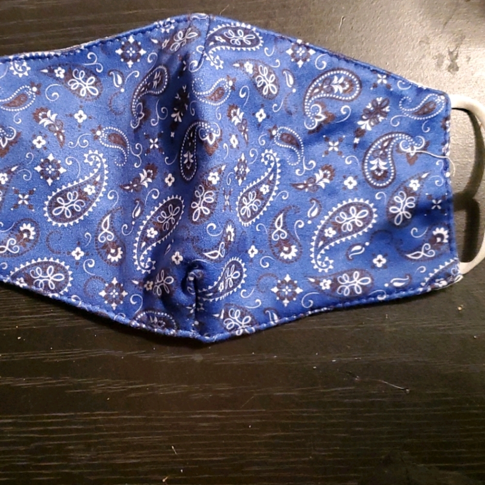 Blue designed face mask